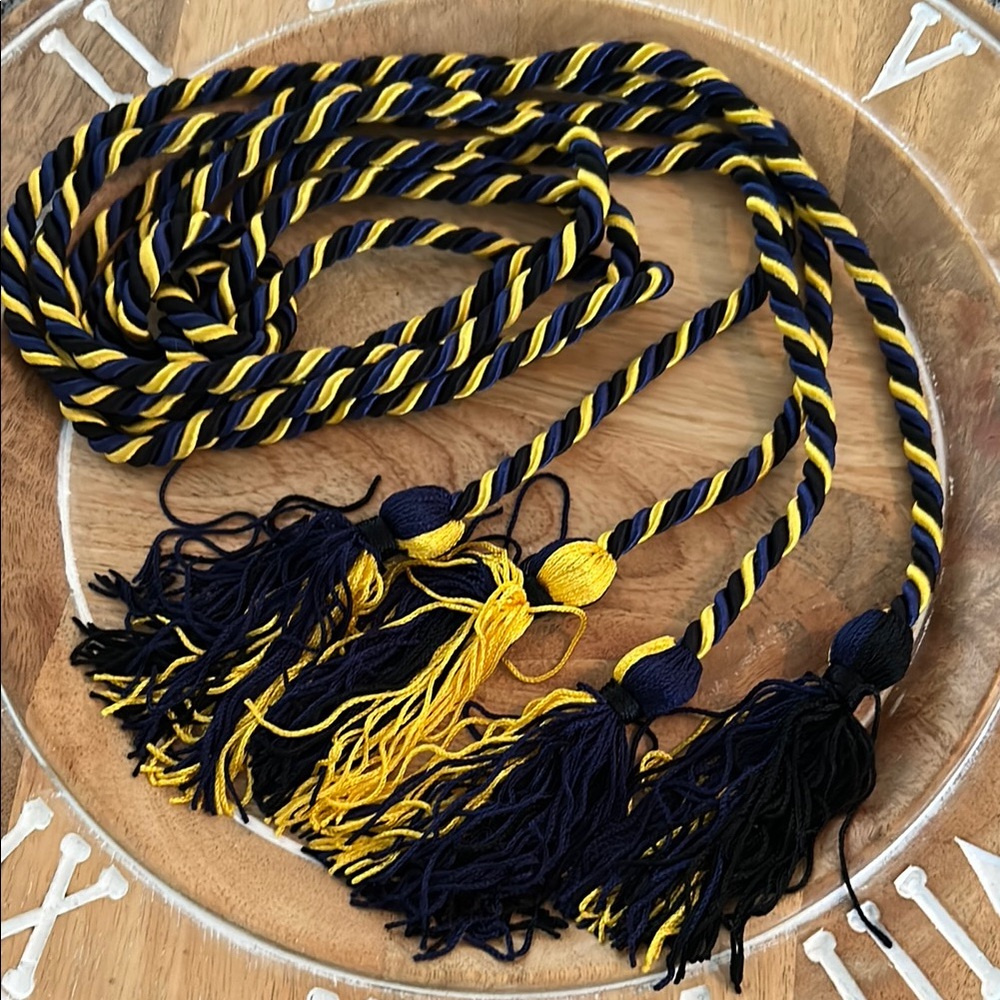 ❌LAST CALL❌ Honor cords Navy, black, Gold Twisted Cord with Tassels NEW